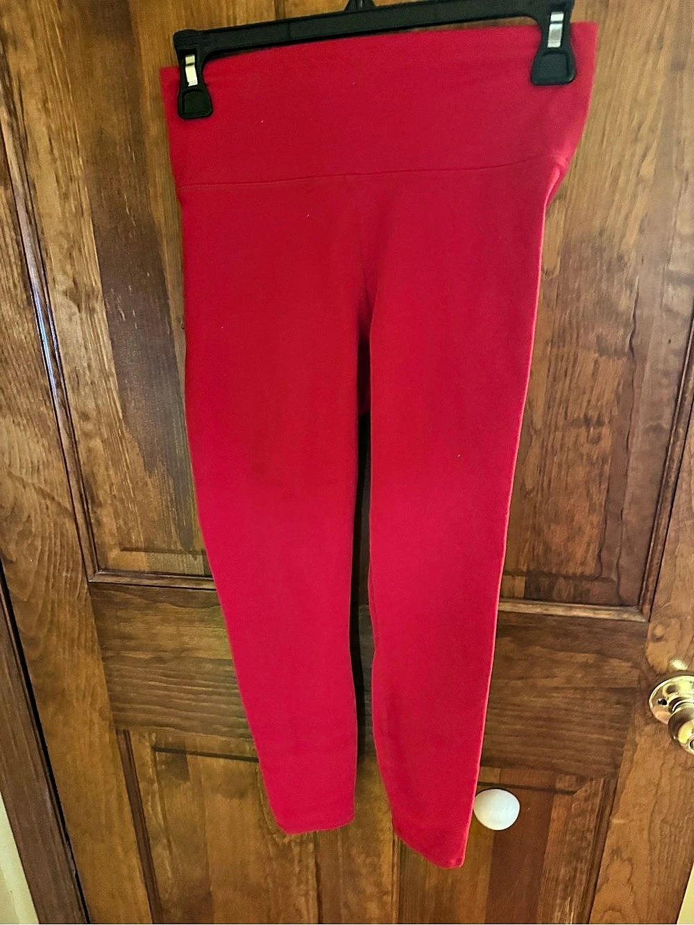 PowerHold Red Leggings Like New spanx medium